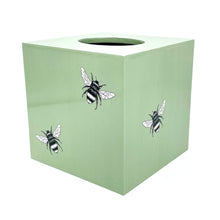 Load image into Gallery viewer, Green Bees Tissue Box