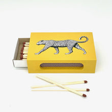 Load image into Gallery viewer, NEW Hand-Painted Mustard Leopard Matchbox Holder