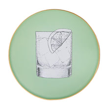 Load image into Gallery viewer, Hand-Painted Glass Cocktail Coasters Set x4