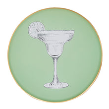 Load image into Gallery viewer, Hand-Painted Glass Cocktail Coasters Set x4