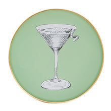Load image into Gallery viewer, Hand-Painted Glass Cocktail Coasters Set x4