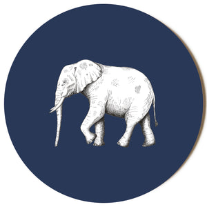 Navy Elephant Placemat
