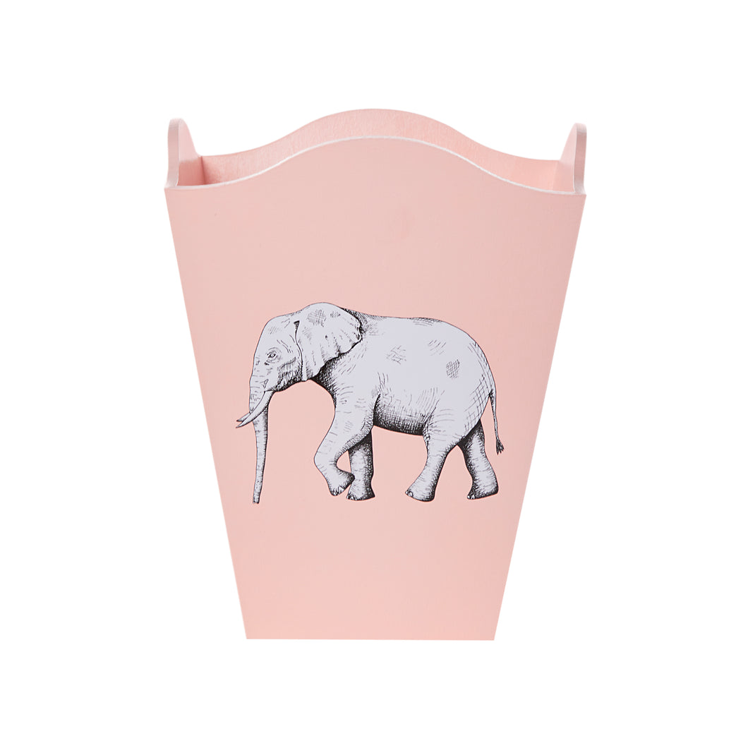 Hand-Painted Elephant Waste Paper Bin