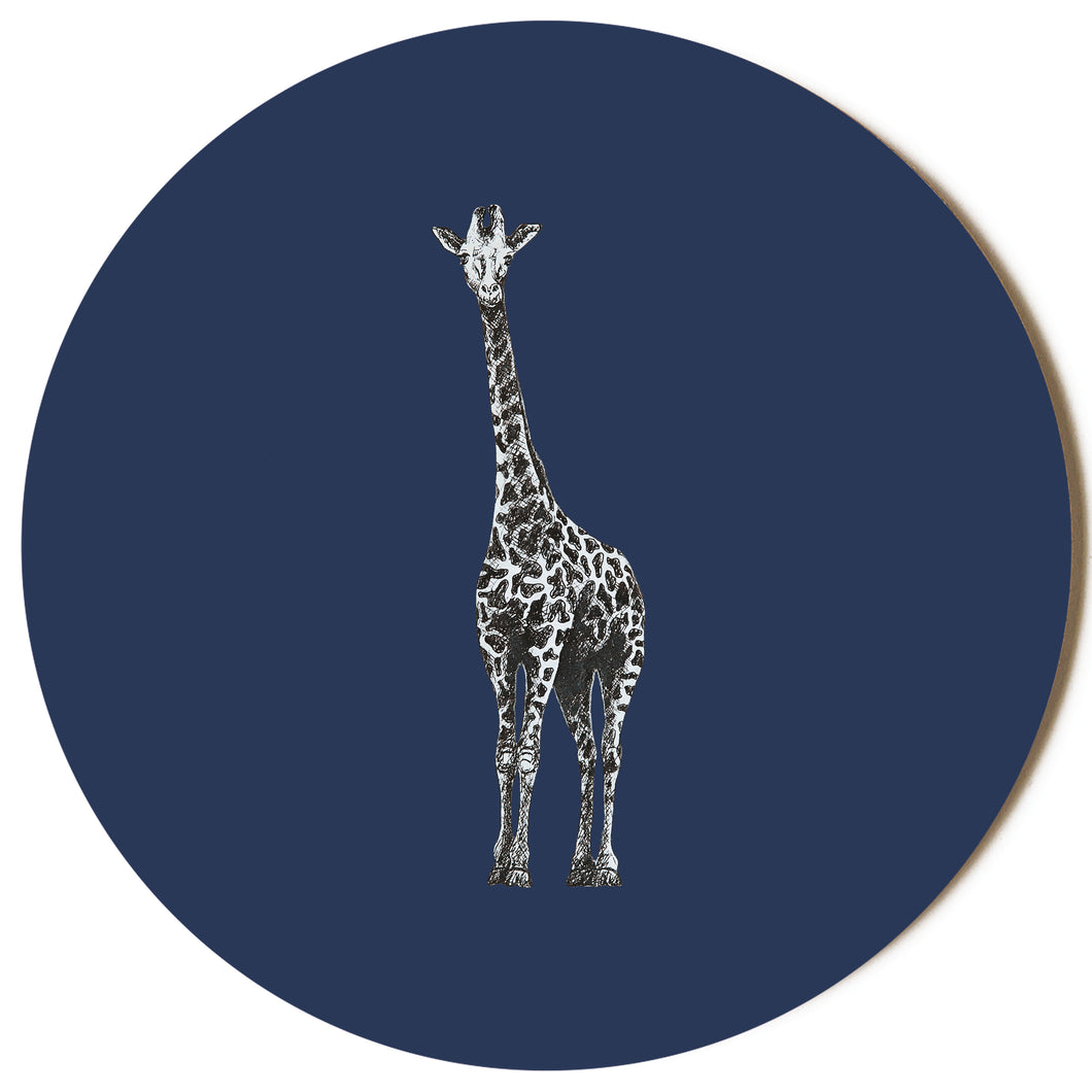Navy Giraffe Placemat