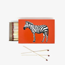 Load image into Gallery viewer, NEW Hand-Painted Orange Zebra Matchbox Holder