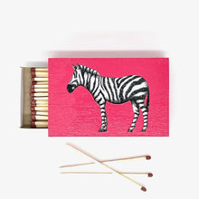 Load image into Gallery viewer, NEW Hand-Painted Raspberry Pink Zebra Matchbox Holder Kit