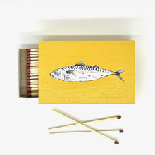 Load image into Gallery viewer, NEW Hand-Painted Mustard Mackerel Matchbox Holder