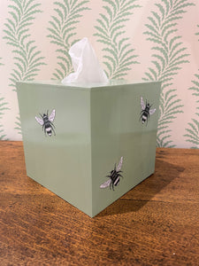 Green Bees Tissue Box