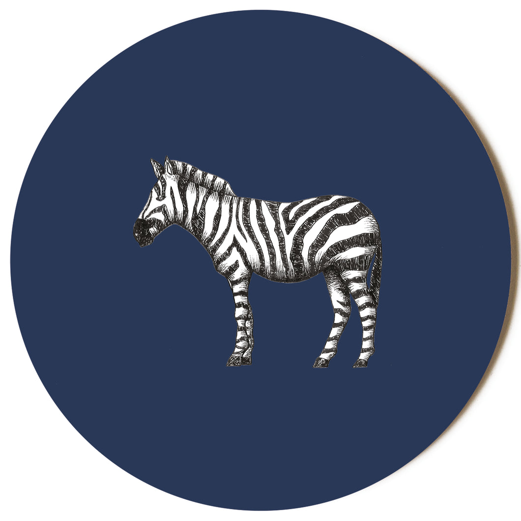 Navy Zebra Placemat