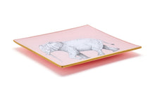 Load image into Gallery viewer, Hand-painted Blush Pink Elephant Glass Tray