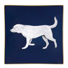 Load image into Gallery viewer, Hand-painted Navy Labrador Glass Tray