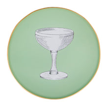 Load image into Gallery viewer, Hand-Painted Glass Cocktail Coasters Set x4